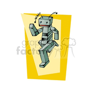 robot running clipart. Royalty-free image # 171322