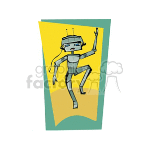 girl robot dancing