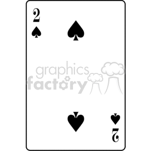 2 of spades clipart. Commercial use image # 171614
