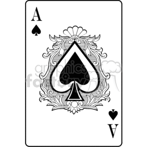   playing card cards ace  card848.gif Clip Art Toys-Games Games spade spades