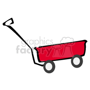   red wagon wagons  0703TOYWAGON.gif Clip Art Transportation Land 