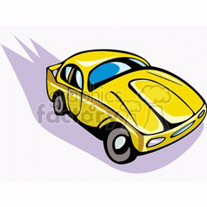   car cars autos automobile automobiles  yellowcar.gif Clip Art Transportation Land 