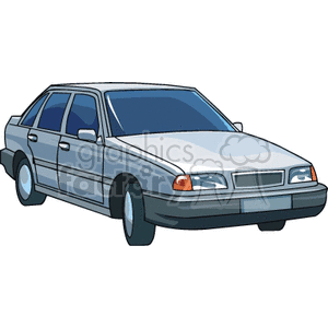 silver four door car clipart. Royalty-free image # 172800