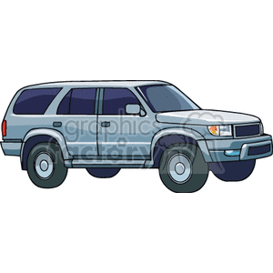 Silver SUV clipart. Commercial use image # 172802