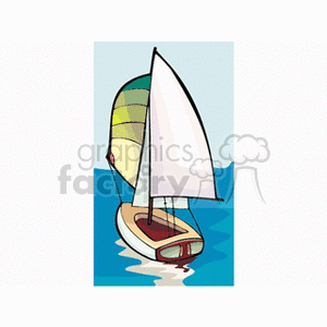   sailboat sailboats boat boats  knockabout2.gif Clip Art Transportation Water 