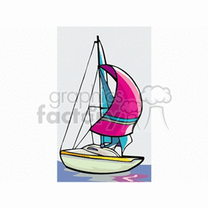  sailboat sailboats boat boats  sportyacht.gif Clip Art Transportation Water 