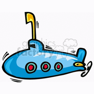cartoon submarine clipart. Commercial use image # 173388