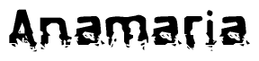 The image contains the word Anamaria in a stylized font with a static looking effect at the bottom of the words