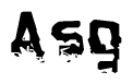 The image contains the word Asg in a stylized font with a static looking effect at the bottom of the words