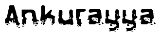 The image contains the word Ankurayya in a stylized font with a static looking effect at the bottom of the words