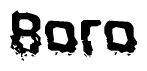 The image contains the word Boro in a stylized font with a static looking effect at the bottom of the words