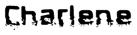 The image contains the word Charlene in a stylized font with a static looking effect at the bottom of the words