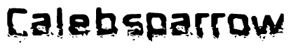 The image contains the word Calebsparrow in a stylized font with a static looking effect at the bottom of the words