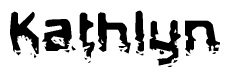 The image contains the word Kathlyn in a stylized font with a static looking effect at the bottom of the words