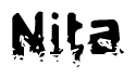The image contains the word Nita in a stylized font with a static looking effect at the bottom of the words