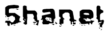 The image contains the word Shanet in a stylized font with a static looking effect at the bottom of the words