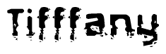 The image contains the word Tifffany in a stylized font with a static looking effect at the bottom of the words