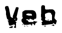 The image contains the word Veb in a stylized font with a static looking effect at the bottom of the words