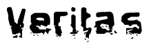 The image contains the word Veritas in a stylized font with a static looking effect at the bottom of the words