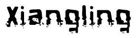 The image contains the word Xiangling in a stylized font with a static looking effect at the bottom of the words