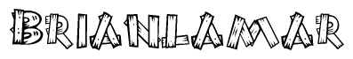 The clipart image shows the name Brianlamar stylized to look like it is constructed out of separate wooden planks or boards, with each letter having wood grain and plank-like details.
