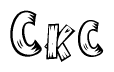 The clipart image shows the name Ckc stylized to look like it is constructed out of separate wooden planks or boards, with each letter having wood grain and plank-like details.