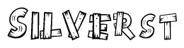 The clipart image shows the name Silverst stylized to look as if it has been constructed out of wooden planks or logs. Each letter is designed to resemble pieces of wood.