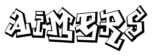 The clipart image features a stylized text in a graffiti font that reads Aimers.