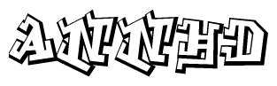 The clipart image features a stylized text in a graffiti font that reads Annhd.