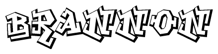 The clipart image features a stylized text in a graffiti font that reads Brannon.
