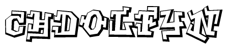The clipart image features a stylized text in a graffiti font that reads Chdolfyn.