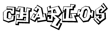 The clipart image features a stylized text in a graffiti font that reads Charlos.