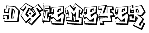 The clipart image features a stylized text in a graffiti font that reads Dwiemeyer.