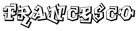 The clipart image features a stylized text in a graffiti font that reads Francesco.