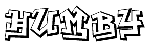 The clipart image features a stylized text in a graffiti font that reads Humby.