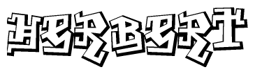 The clipart image features a stylized text in a graffiti font that reads Herbert.