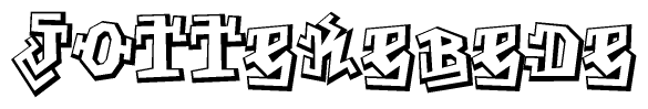 The clipart image features a stylized text in a graffiti font that reads Jottekebede.