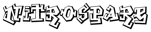 The clipart image features a stylized text in a graffiti font that reads Nitrospare.