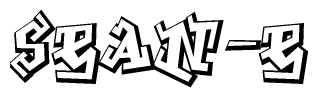 The clipart image features a stylized text in a graffiti font that reads Sean-e.