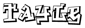 The clipart image features a stylized text in a graffiti font that reads Tayle.