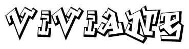 The clipart image features a stylized text in a graffiti font that reads Viviane.