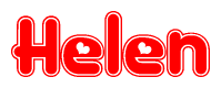 The image displays the word Helen written in a stylized red font with hearts inside the letters.