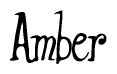 The image contains the word 'Amber' written in a cursive, stylized font.