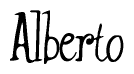 The image contains the word 'Alberto' written in a cursive, stylized font.