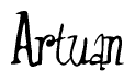 The image is a stylized text or script that reads 'Artuan' in a cursive or calligraphic font.