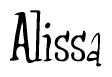 The image contains the word 'Alissa' written in a cursive, stylized font.