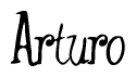 The image is a stylized text or script that reads 'Arturo' in a cursive or calligraphic font.