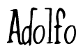 The image contains the word 'Adolfo' written in a cursive, stylized font.