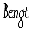 The image is a stylized text or script that reads 'Bengt' in a cursive or calligraphic font.