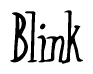 The image is of the word Blink stylized in a cursive script.
